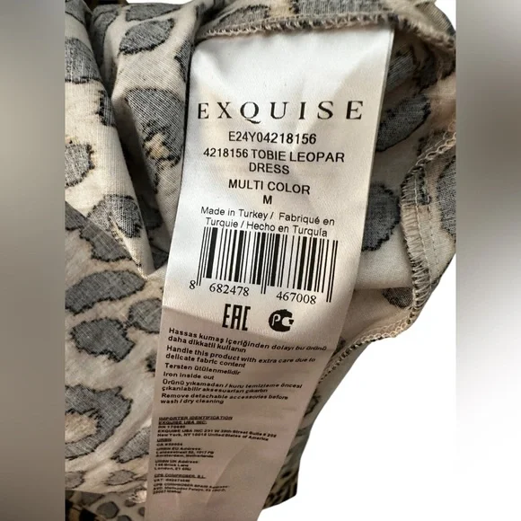 Anthropologie Tobie Pleated Shirt Dress Sz M NEW animal print - Picture 10 of 12